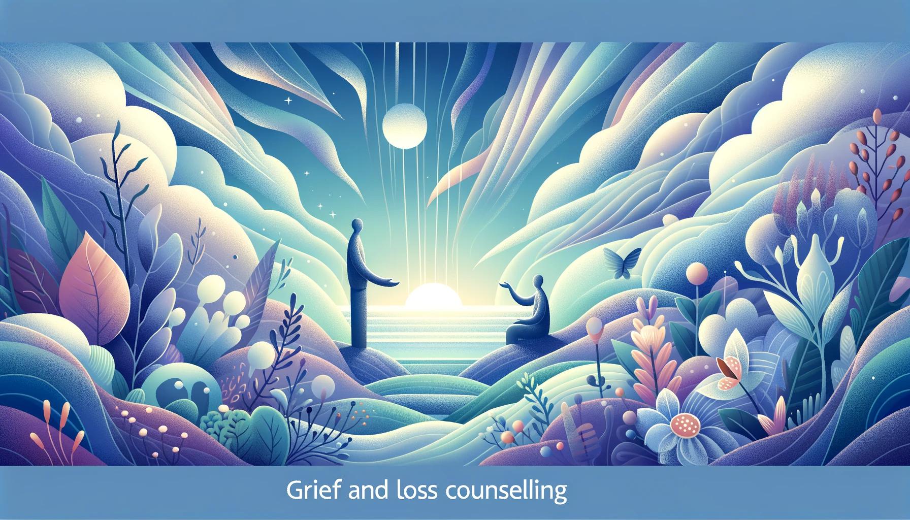 Illustrated grief and loss.