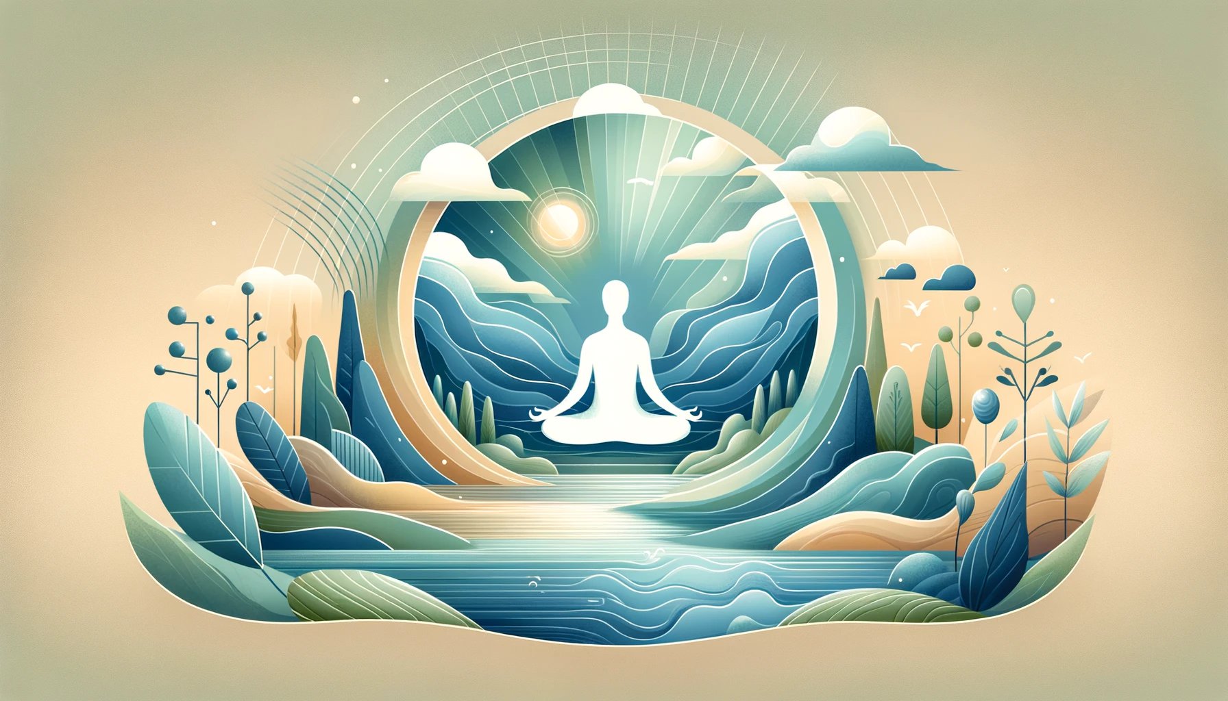 Illustration of person practicing mindfulness.